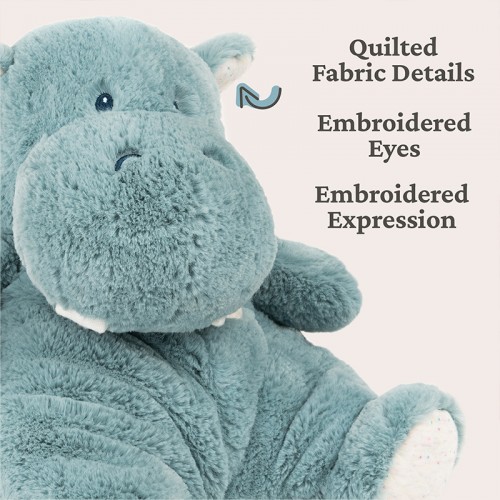 Gund Oh So Snuggly Hippo 12.5" Plush Toy | 0 months+ | Baby Soft Toy | Stuffed Toy